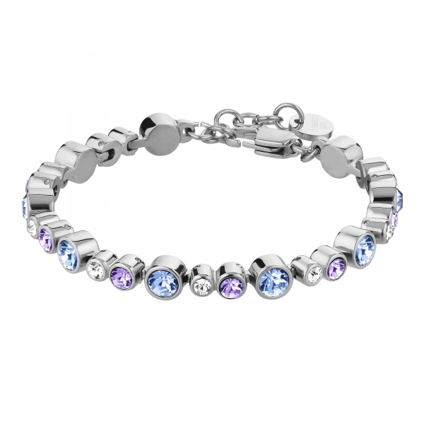 Dyrberg Kern Teresia Silver Bracelet - Light Blue/Violet